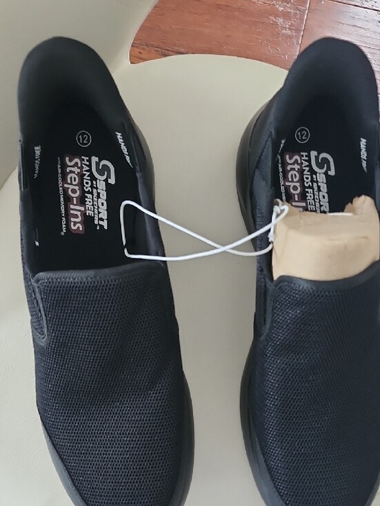 Skechers Black Slip-On Mesh Comfort Loafers
